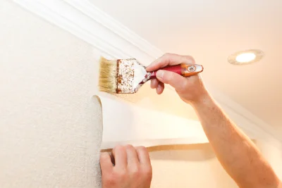 Pose de papier peint à Contamine-Sarzin — revêtements muraux et toiles de verre